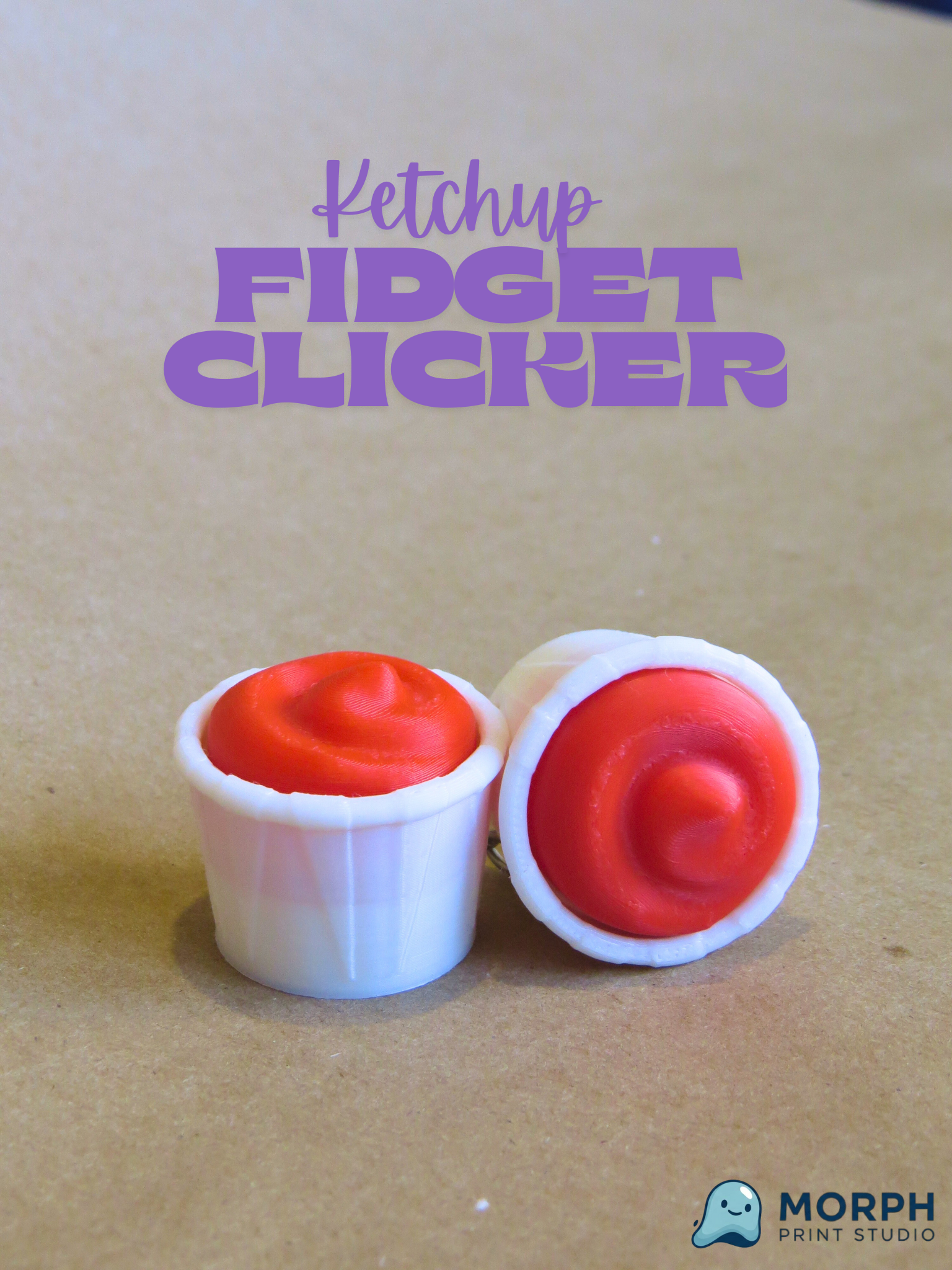 ketchup dip cup fidget clicker