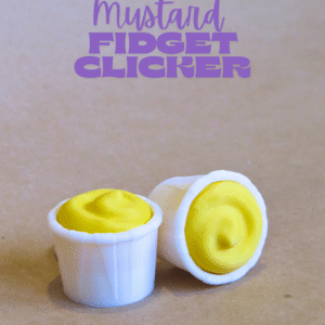 mustard dip cup fidget clicker