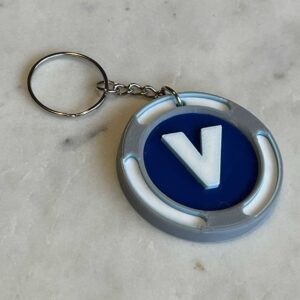 V-Buck Inspired Fortnite Keychain