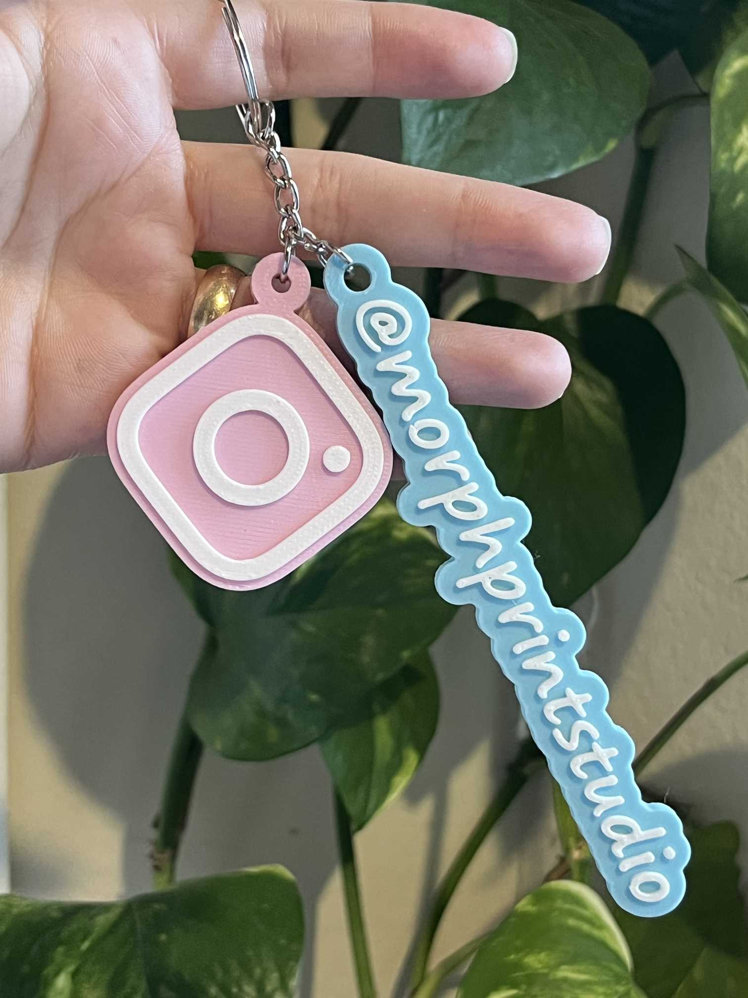 Custom Name Tag + Instagram NFC Keychain